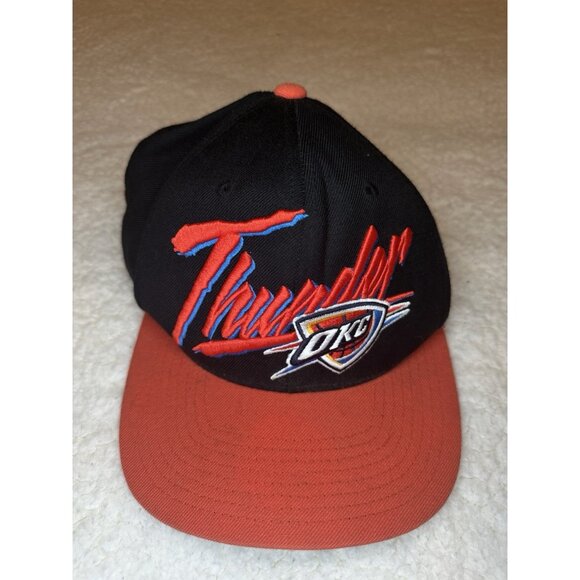 OKC Oklahoma City Thunder Mitchell & Ness NBA Snapback Cap Hat - Picture 1 of 5